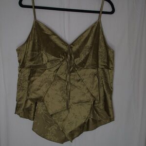 ROMWE Gold Floral Patterned Top